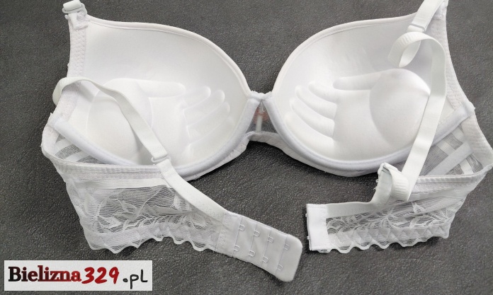 Biały biustonosz miseczka C push up